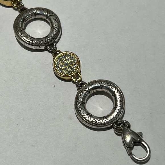 Brighton Link Bracelet with Pave Rhinestones - Picture 2 of 6